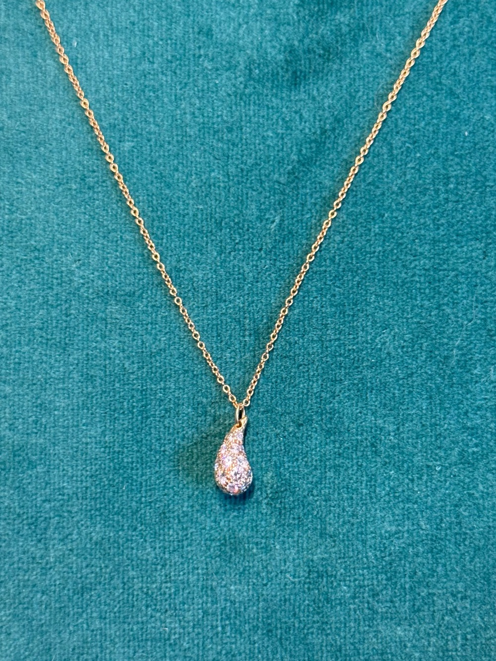 Tiffany & Co 18k Gold Elsa Peretti Diamond Necklace - Medium Size